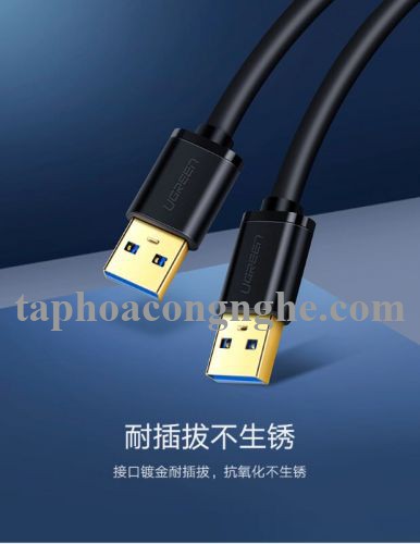 Ugreen 10369 0.5M màu Đen Cáp 2 đầu USB 3.0 dương cao cấp US128 30010369